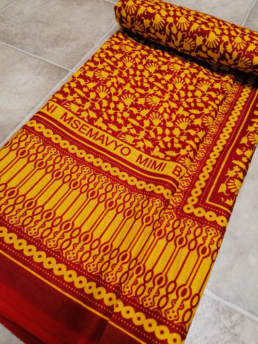 Africká látka měkčí ,Kanga  svahilská panel