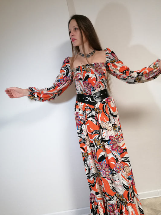 Gypsy style  šaty  žabičkovaný korzet,velikost 36/38