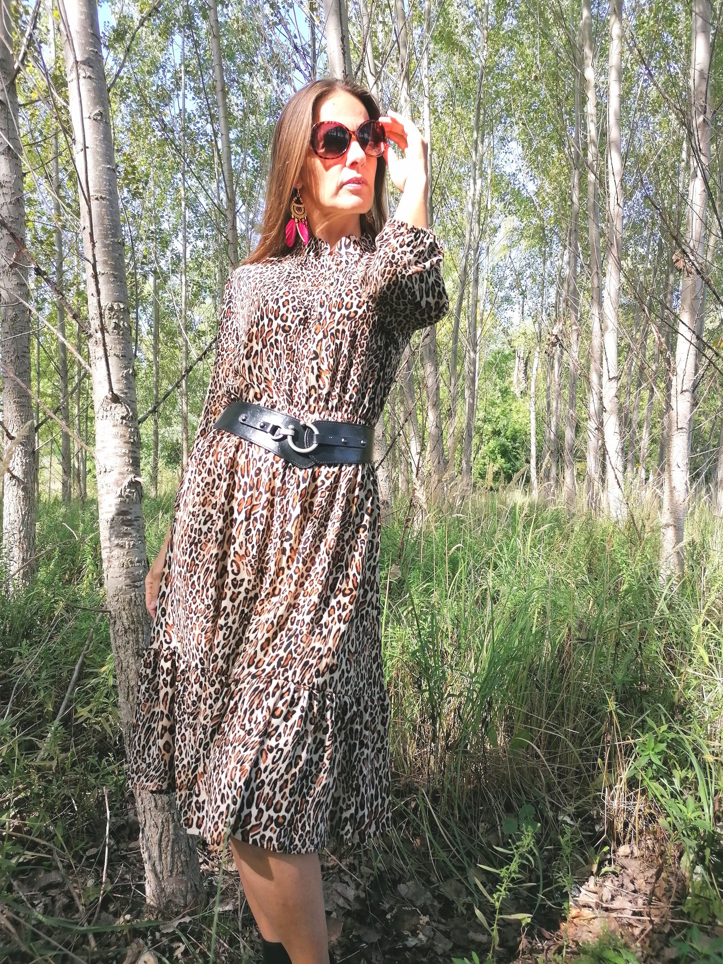 Leopardí elegantní šaty