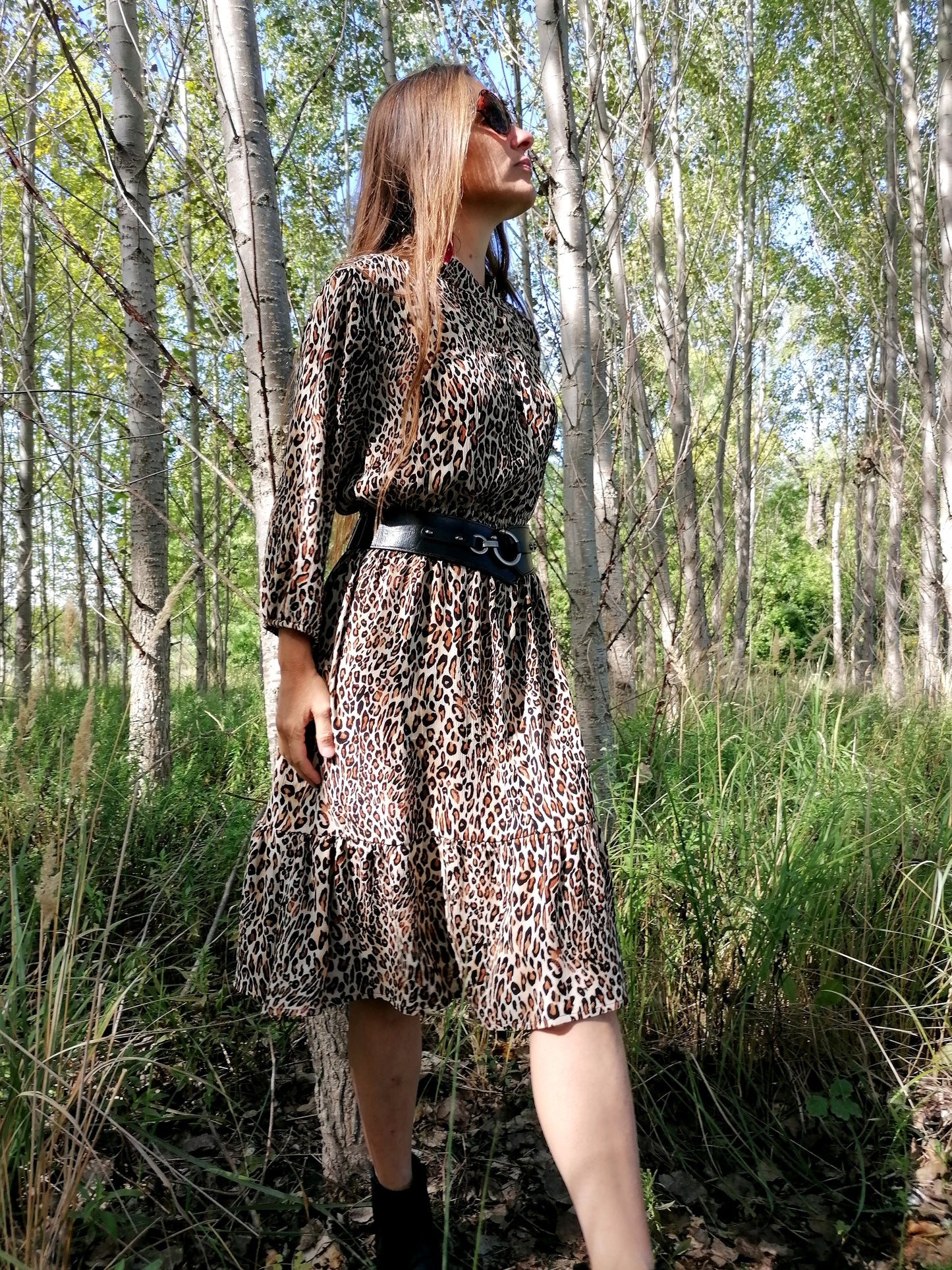 Leopardí elegantní šaty